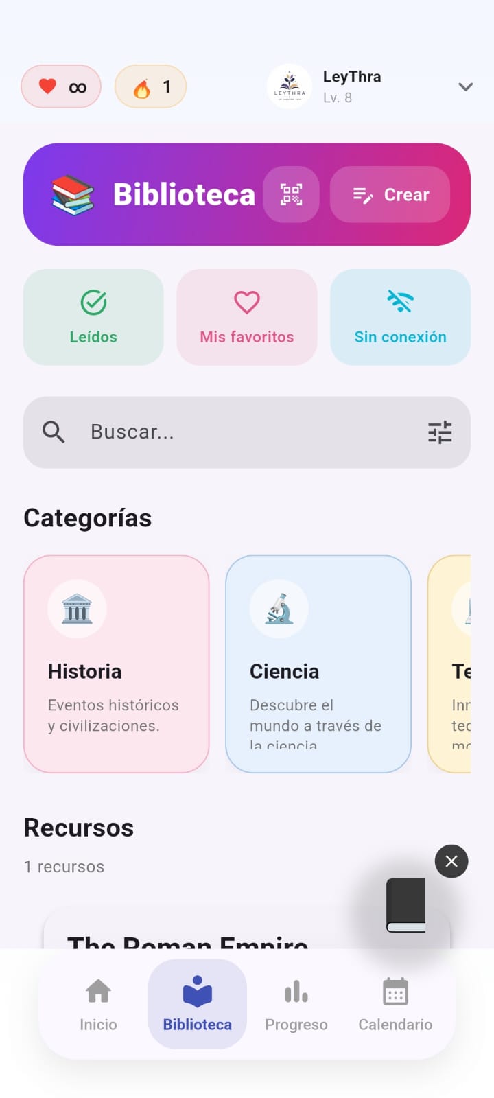 Biblioteca de lecturas de LeyThra
