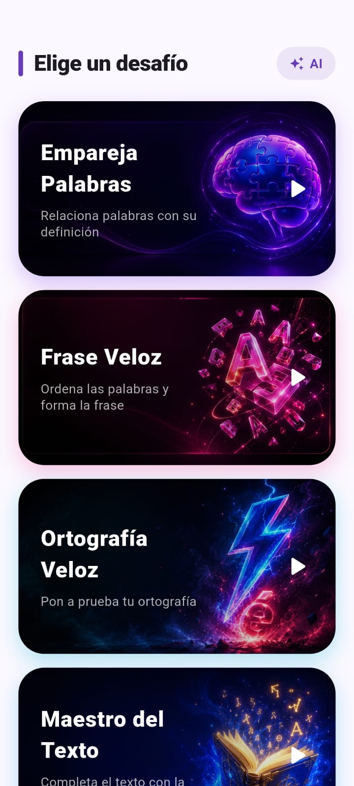 Selección de minijuegos de LeyThra